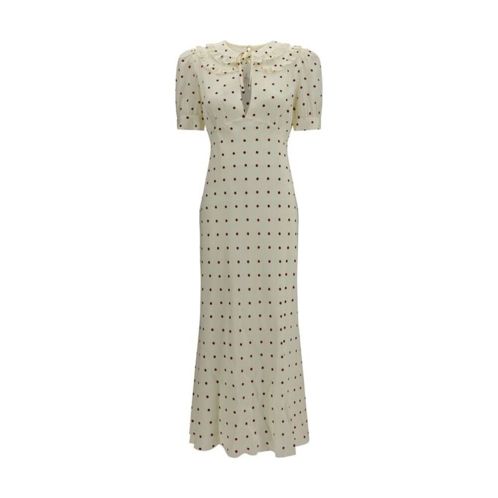 Alessandra Rich Beige Silk Casual Women's Dress